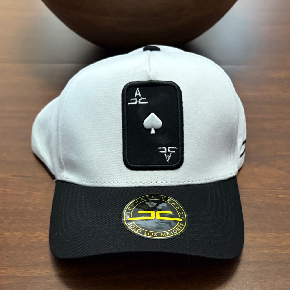 White and Black Ace of Spades Baseball Cap
